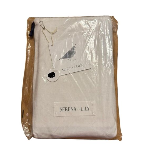 Serena & Lily Navy Color Frame Sham Standard NEW - Picture 1 of 2